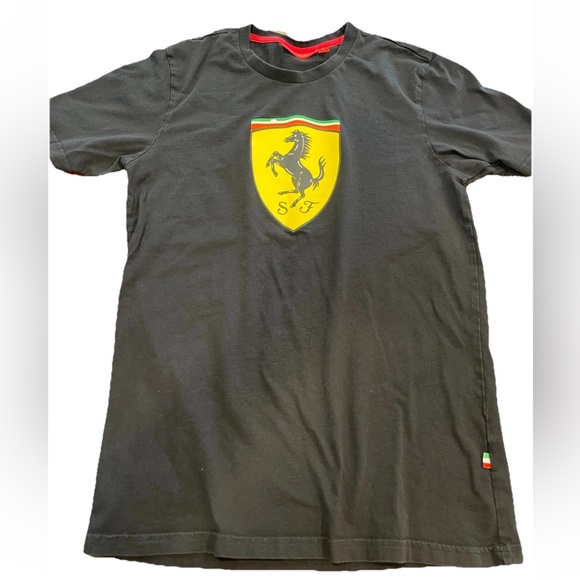 Ferrari unisex cotton/blend short sleeve black T-shirt size small‎ logo Scuderia - Picture 1 of 12